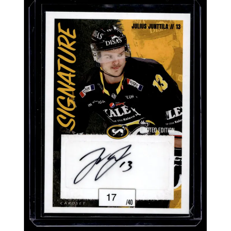 2022-23 Cardset Signature Limited Edition - Julius Junttila /40