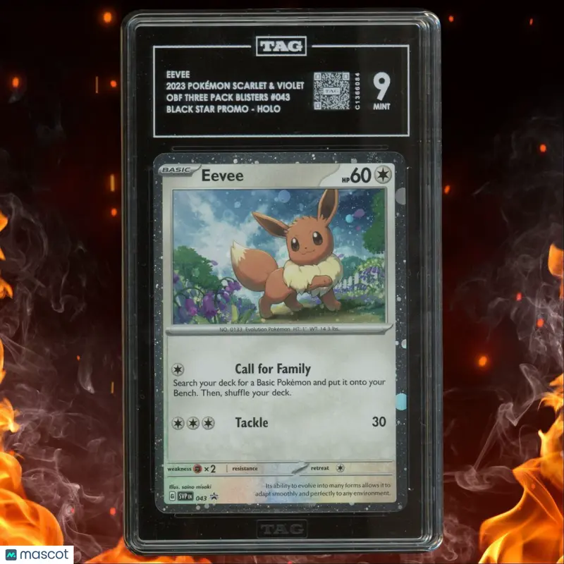 2023 Pokemon Obsidian Flames Blisters Eevee Black Star Promo Holo TAG 9 #043