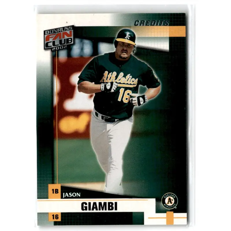 2002 Donruss Fan Club Credits Jason Giambi #178 020/100
