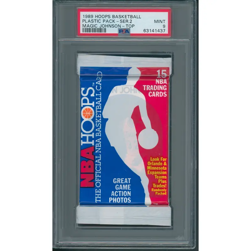 1989 1989/90 Hoops Basketball Unopened Series 2 Pack PSA 9 Magic Top *1437