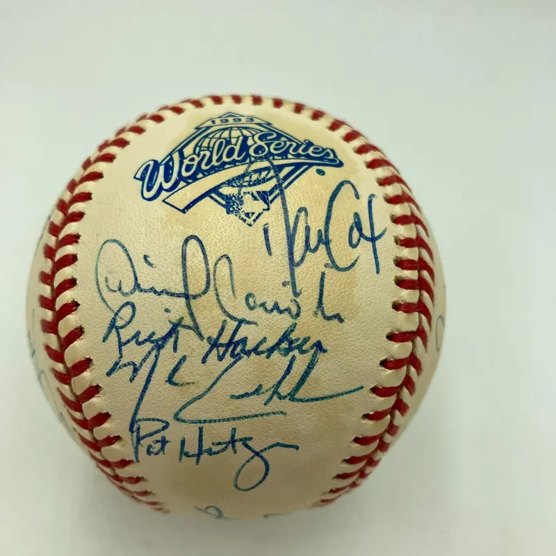 1993 Toronto Blue Jays World Series Champs Team Signed W.S. Baseball JSA COA