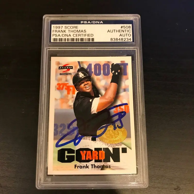 Frank Thomas Signed Autographed Baseball Card Chicago White Sox PSA DNA COA