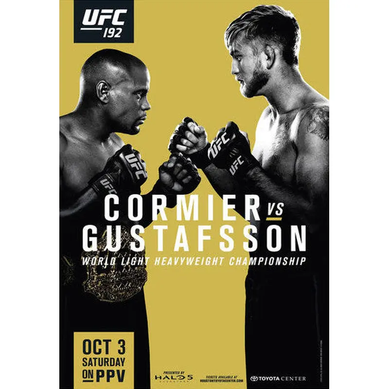 UFC 192 Official Event Poster (Cormier vs Gustafsson) Houston, TX 10/3/2015