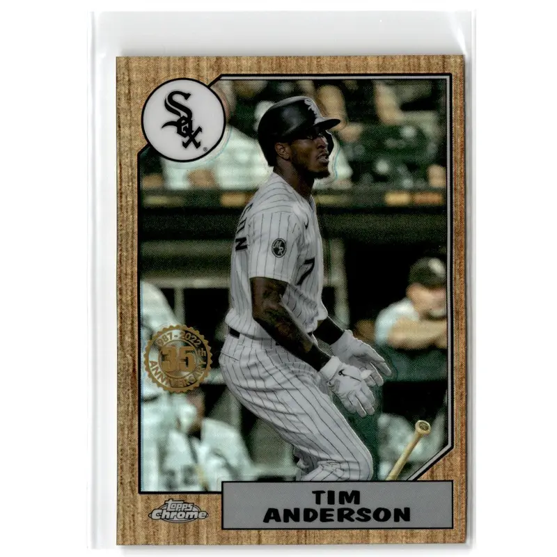 2022 Topps Chrome Platinum Anniversary Gold Prism Refractor Tim Anderson #368