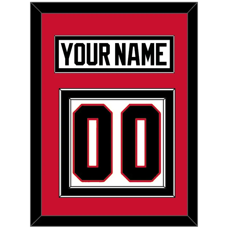Chicago Nameplate & Number (Back) - Road White (2007-2017) - Double Mat 2