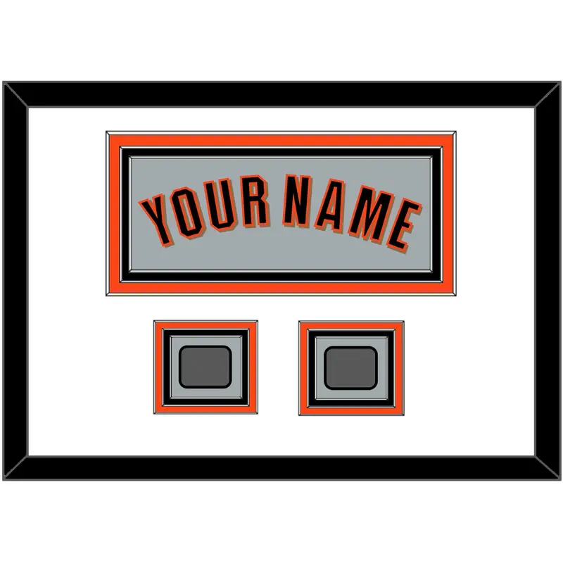 San Francisco Name & 2 World Series Jersey Patches - Road Gray (2010-2021) - Triple Mat 1