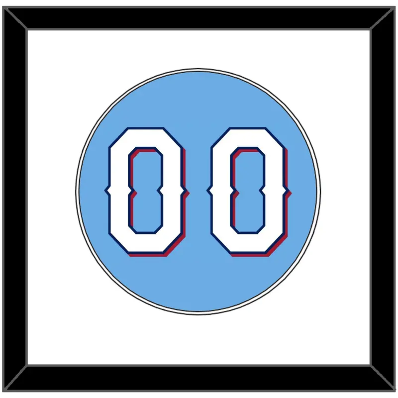 Texas Number - Alternate Powder Blue - Single Mat 1