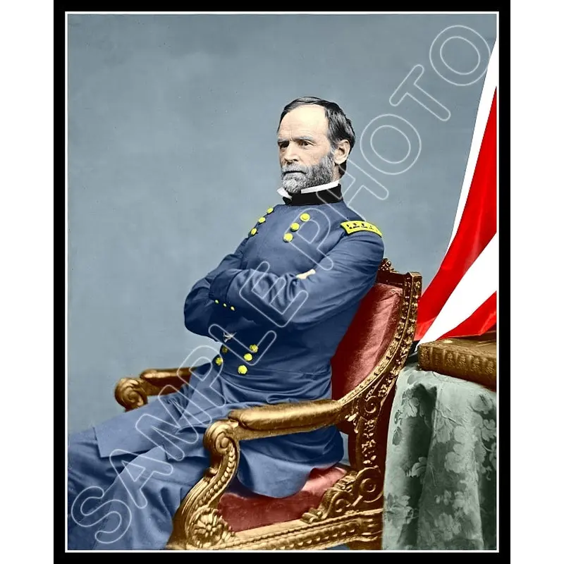 William Tecumseh Sherman Colorized 8X10 Photo - 2931