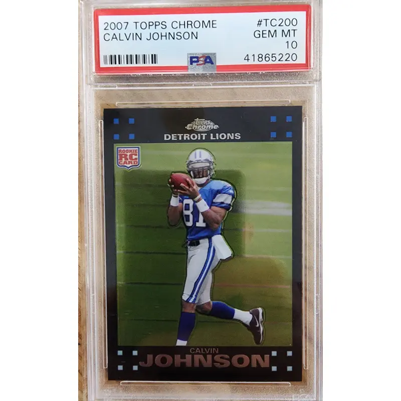 Calvin Johnson 2007 Topps Chrome Rookie #200 PSA 10 Gem Mint