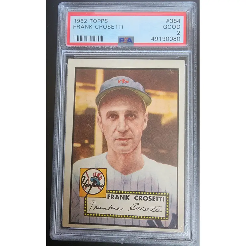 Frank Crosetti 1952 Topps #384 PSA 2