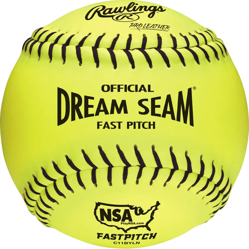 Rawlings NSA 11" Official Dream Seam Fastpitch Softballs C11BYLN