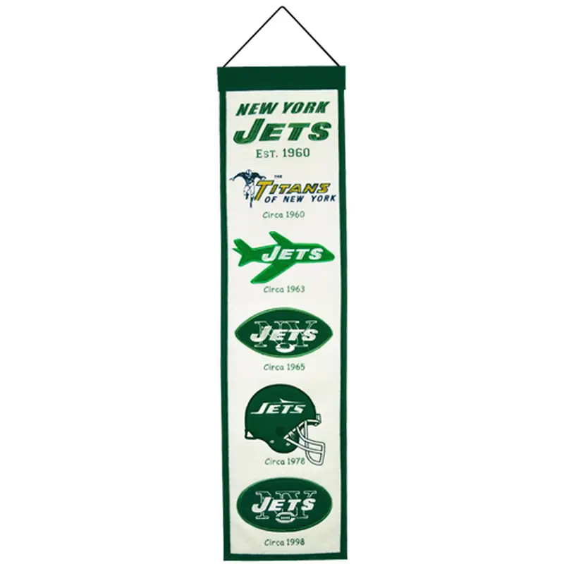 New York Jets Logo Evolution Heritage Banner