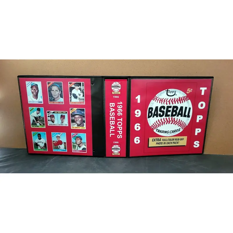 1966 Topps Baseball Cards Custom Made Album Binder Inserts 3 Sizes - 3525