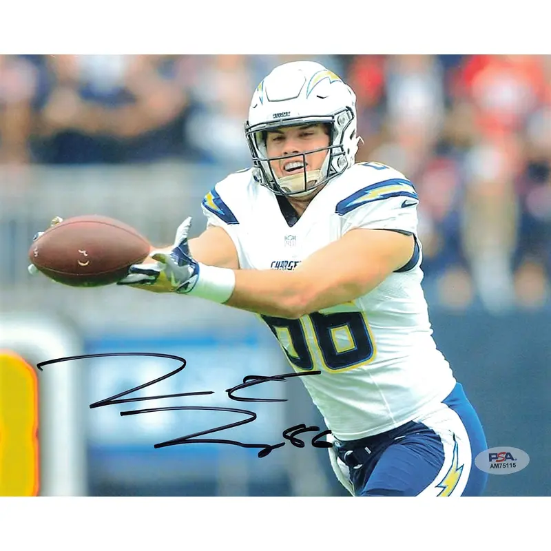 Hunter Henry signed 8x10 photo PSA/DNA Los Angeles Chargers Autographed Patriots