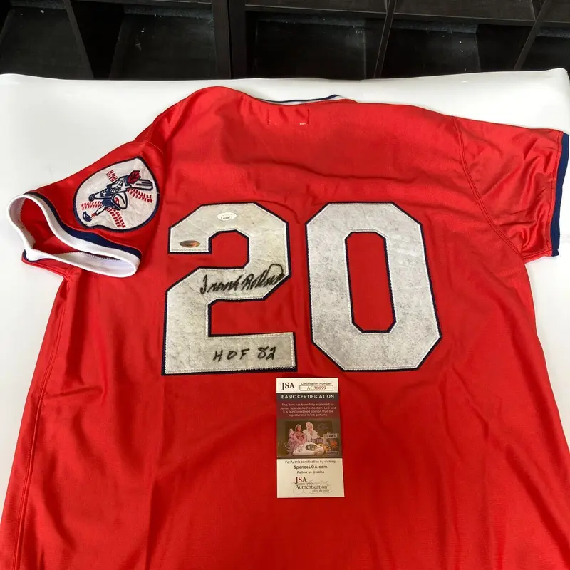 Frank Robinson Signed 1975 Cleveland Indians Jersey "HOF 1982" JSA COA