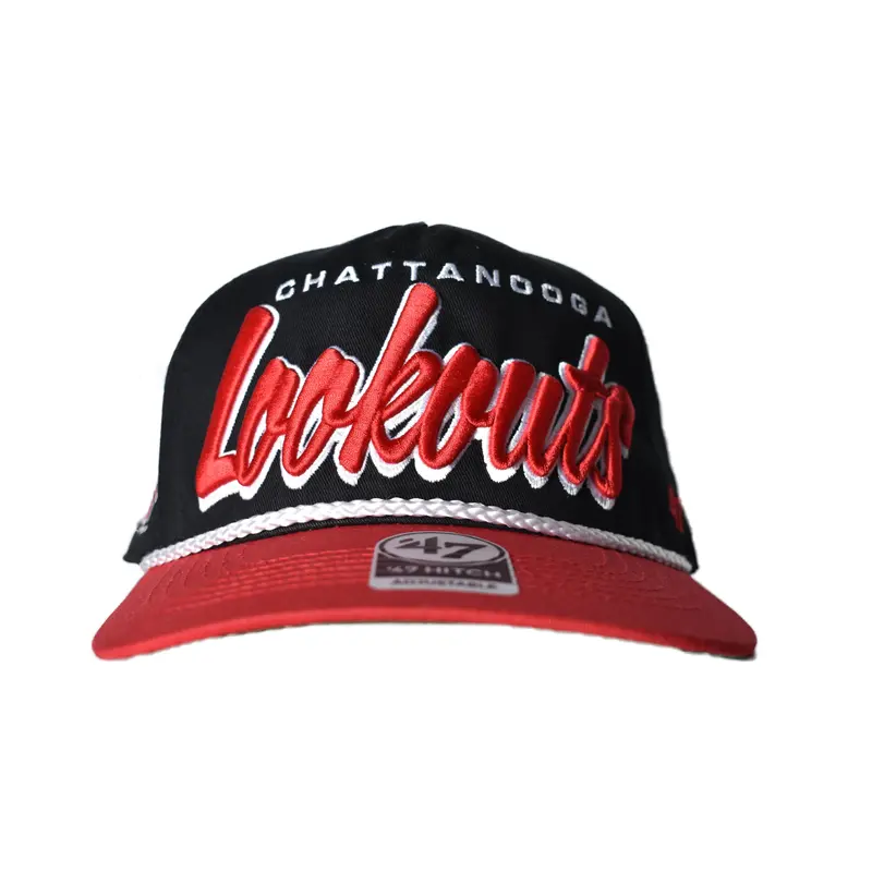 Chattanooga Lookouts Black Drop Shadow Rope '47 Hitch