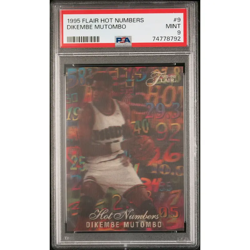 Dikembe Mutumbo 1995 Flair Hot Numbers #9 PSA 9 Mint