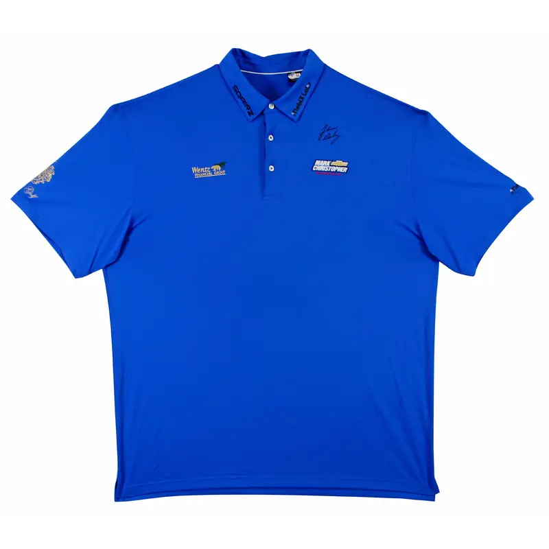 John Daly Authentic Signed Match Worn Blue  Polo Shirt BAS #BK84738