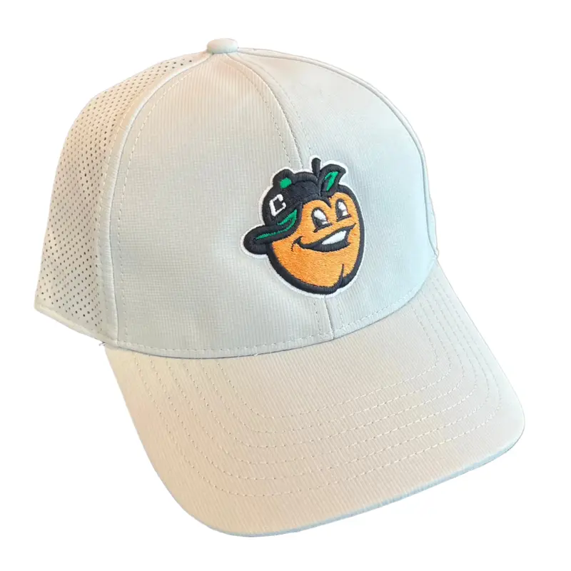 Light Grey Peach Head Velcro Hat