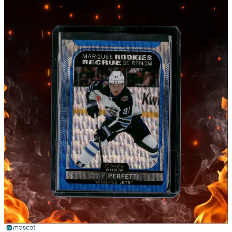 2021-22 O-Pee-Chee Platinum Blue Surge Marquee Rookies Cole Perfetti #290
