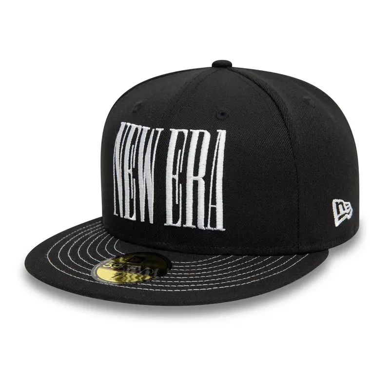 New Era Wordmark Black 59FIFTY Fitted Cap