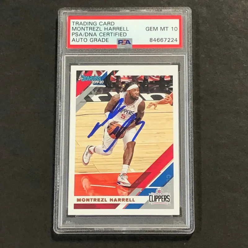2019-20 Panini Donruss #88 Montrezl Harrell Signed Card AUTO 10 PSA Slabbed Clippers