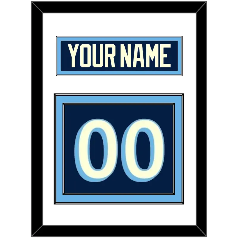 Pittsburgh Nameplate & Number (Back) - Alternate Navy Blue (2011-2013) - Double Mat 1
