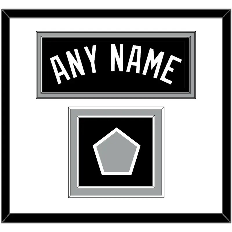 San Antonio Name & Champions Banner Patch - Road Black (2002-2017) - Double Mat 1
