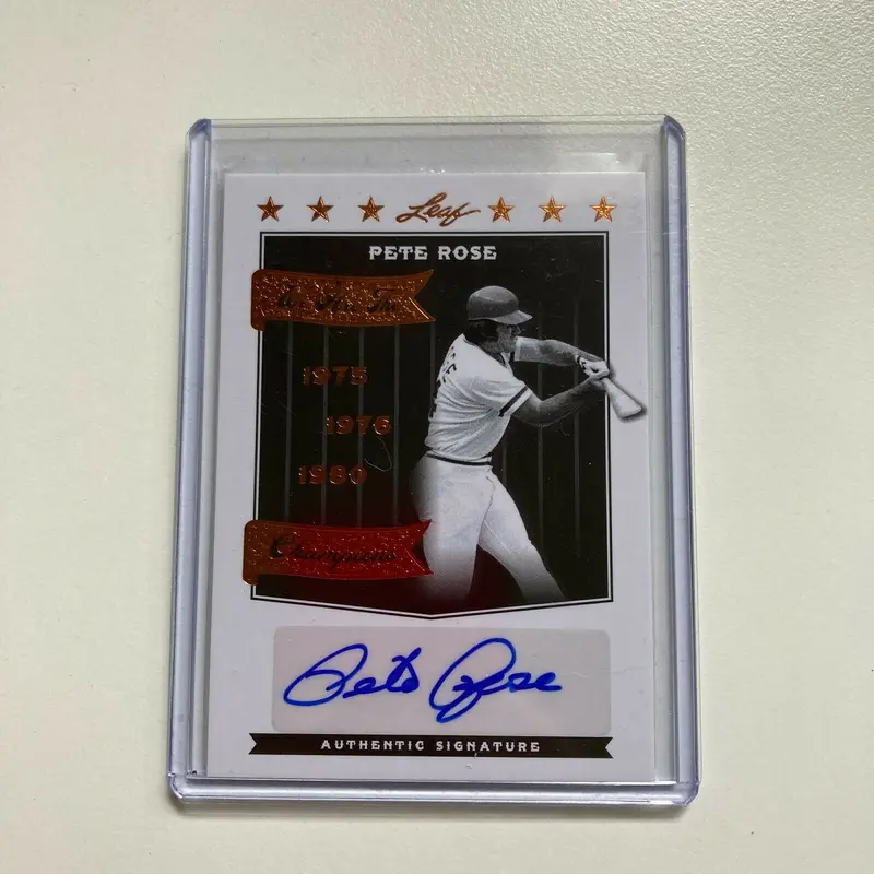 2012 Leaf Pete Rose Auto Signed Autographed Baseball Card