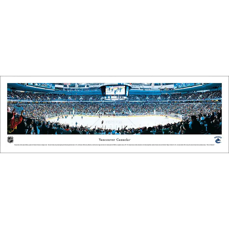 Vancouver Canucks Rogers Arena NHL Game Night Panoramic Poster - Blakeway Worldwide