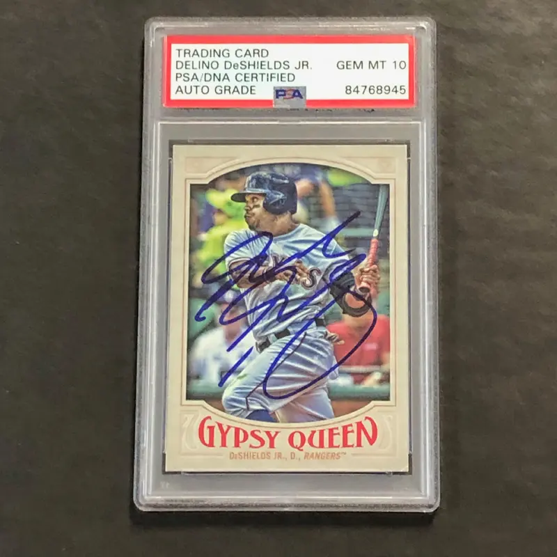2016 Topps Gypsy Queen #206 Delino DeShields Jr. Signed Card AUTO PSA Slabbed Rangers