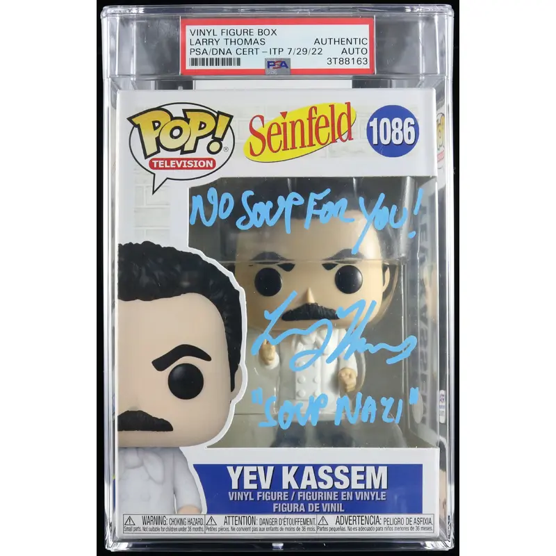 Larry Thomas Signed Yev Kassem Funko Pop Seinfeld PSA/DNA Autographed Slabbed