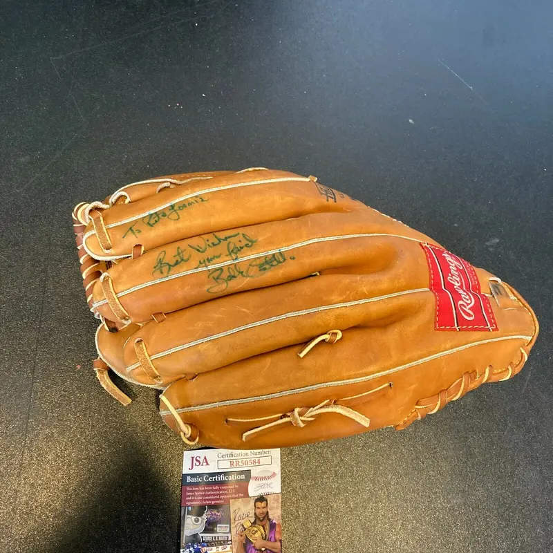 Bobby Castillo Signed Game Used Rawlings Glove Los Angeles Dodgers JSA COA