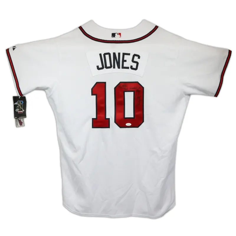 Chipper Jones Signed Authentic Atlanta Braves Majestic Jersey JSA COA