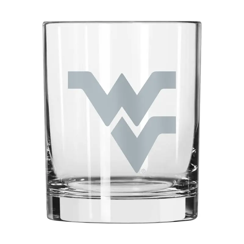West Virginia 14oz Frost Rocks Glass