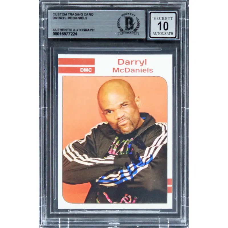 Darryl McDaniels Run DMC Authentic Signed Custom Trading Card Auto 10 BAS Slab 2