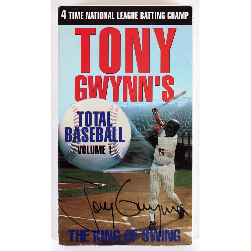 Padres Tony Gwynn Signed The King Of Swing Total Baseball Volume 1 VHS Tape BAS