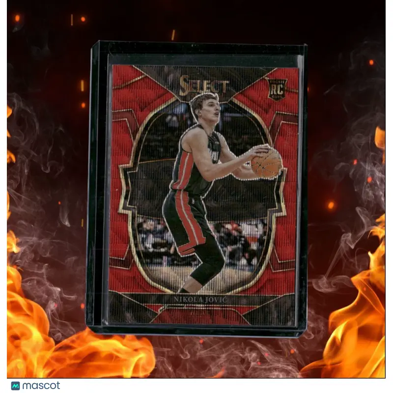 2022-23 Panini Select Nikola Jovic Concourse Red Wave Prizm Rookie #91