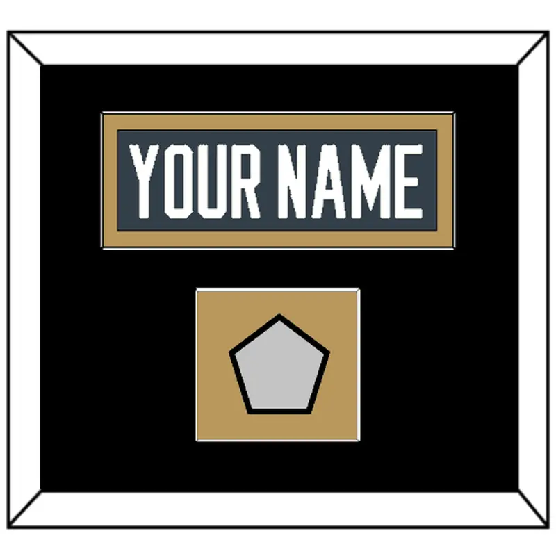 Vegas Nameplate & 2023 Stanley Cup Finals Patch - Home Steel Gray - Single Mat 3