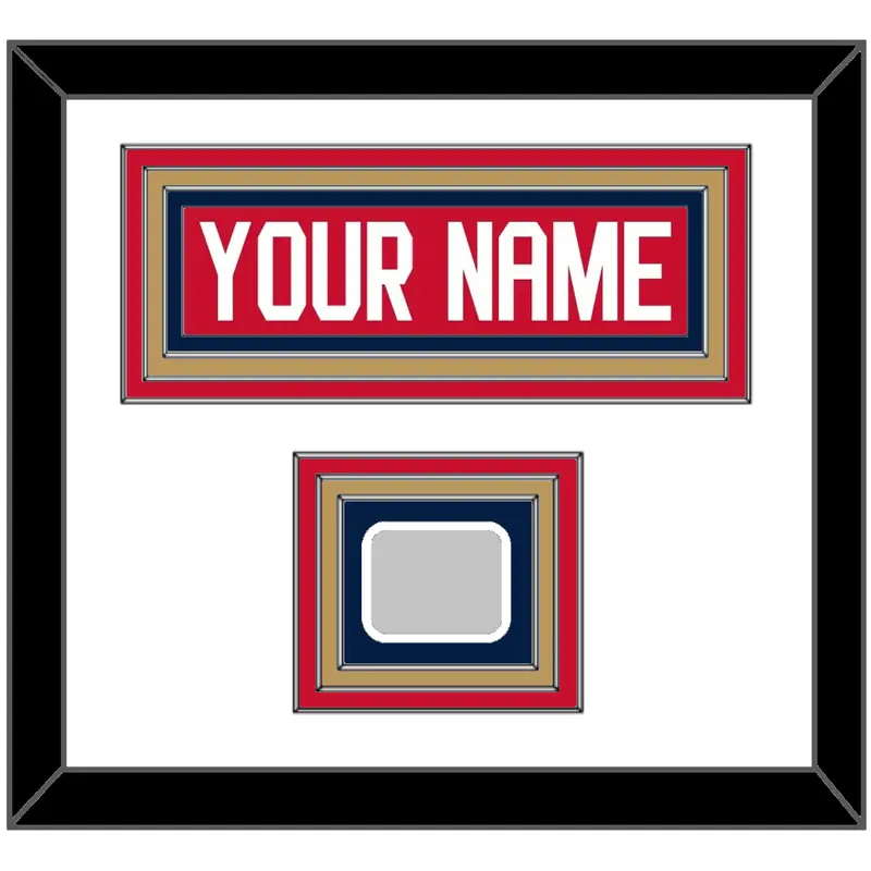 Florida Nameplate & Back To Back Stanley Cup Champions Patch - Home Red - Triple Mat 1