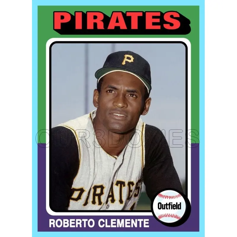 Roberto Clemente 1975 Topps Custom Card - 4832