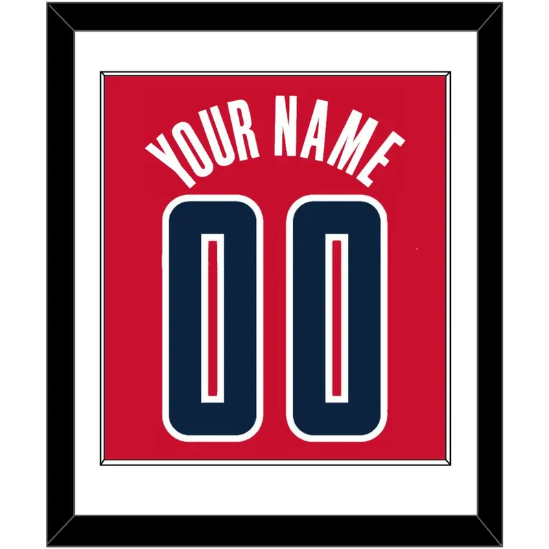 Washington Name & Number - Red Statement - Single Mat 1