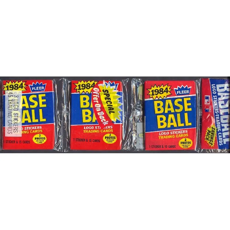 1984 Fleer Baseball Unopened Wax Pack Rack Pack