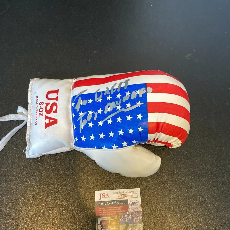 Tony Munafo Signed Autographed Rocky Boxing Glove With JSA COA