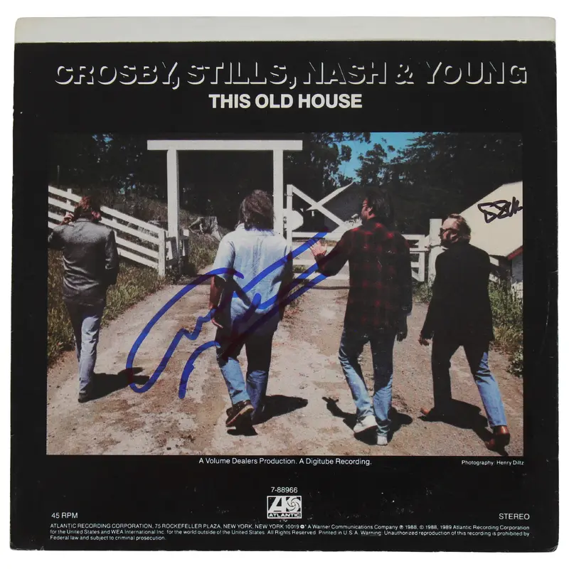 Graham Nash CSN&Y Authentic Signed Got It Made 45 RPM Album Cover BAS #BF88846
