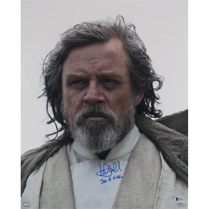 Mark Hamill Star Wars The Force Awakens "Jedi 4 Hire" Signed 16x20 Photo BAS