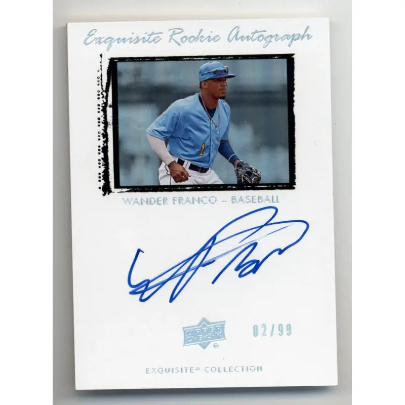Wander Franco 2020 Exquisite Collection '09-10 Rookie Tribute Auto #09TWF 02/99