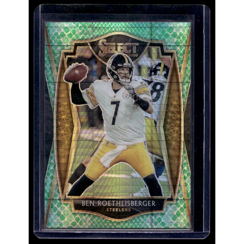 2020 Panini Select - Dragon Scale Prizm - Premier Level - Ben Roethlisberger #107 /67