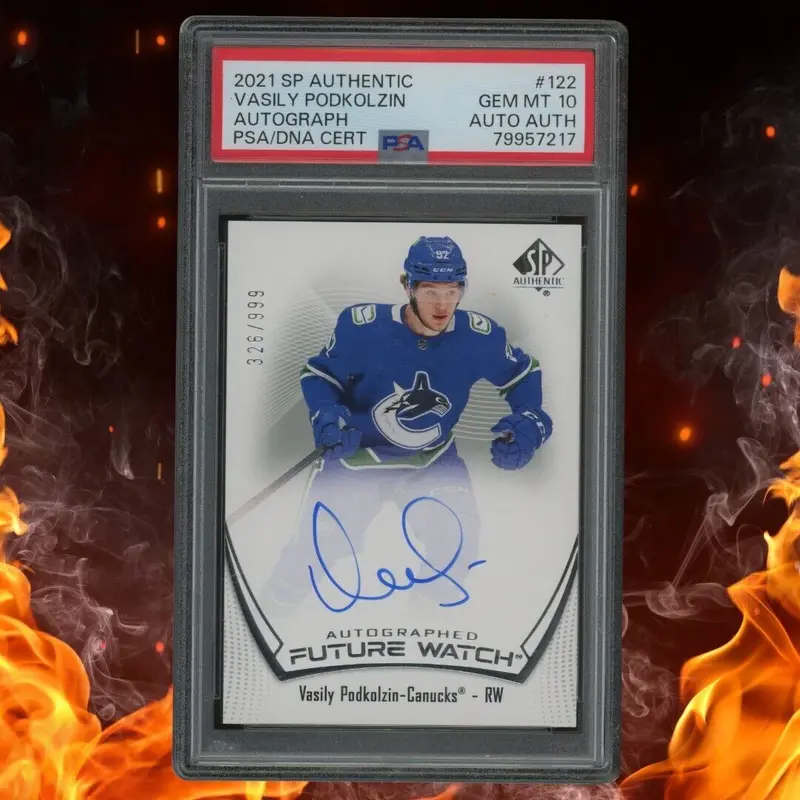 2021-22 SP Authentic VASILY PODKOLZIN Future Watch Auto /999 PSA 10 #122 Rookie