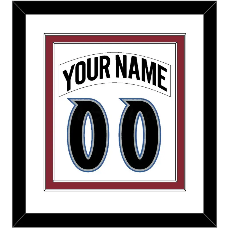 Colorado Nameplate & Number (Back) Combined - Home White (1995-1996) - Double Mat 1